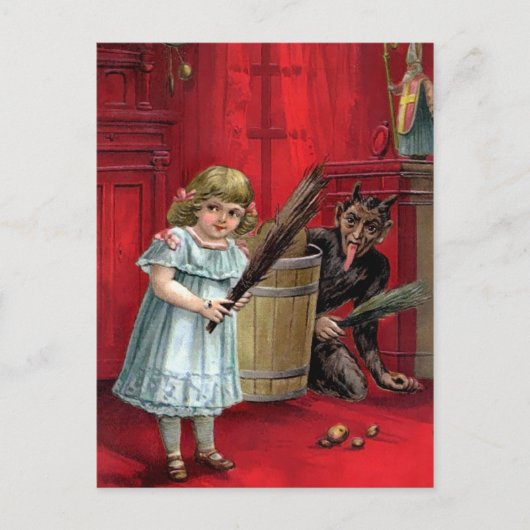 ヴィンテージ隠しクランプス ポストカード (正面)