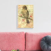 ヴィンテージ雀 キャンバスプリント (インサイチュ (リビング))