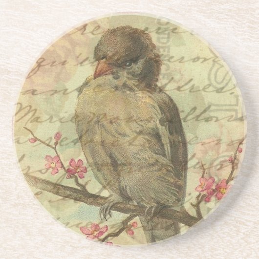 ヴィンテージ雀 コースター (正面)