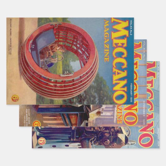 ヴィンテージ雑誌カバー ラッピングペーパーシート (セット)