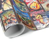 ヴィンテージ雑誌、パルプ雑誌包装紙 ラッピングペーパー (ロールコーナー)