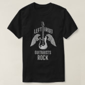 ヴィンテージ離れハンドギターのレフトギタリスト Tシャツ (デザイン正面)
