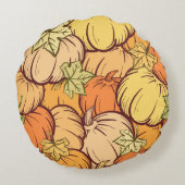ヴィンテージ離れパンプキンのパターン ラウンドクッション (裏面)