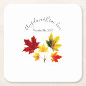 ヴィンテージ離れメジの結婚 スクエアペーパーコースター (正面)