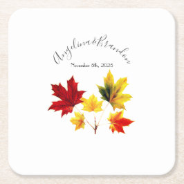 ヴィンテージ離れメジの結婚 スクエアペーパーコースター