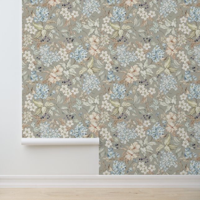 ヴィンテージ離れ花果実枝霧灰色 壁紙 (アプリケーション)