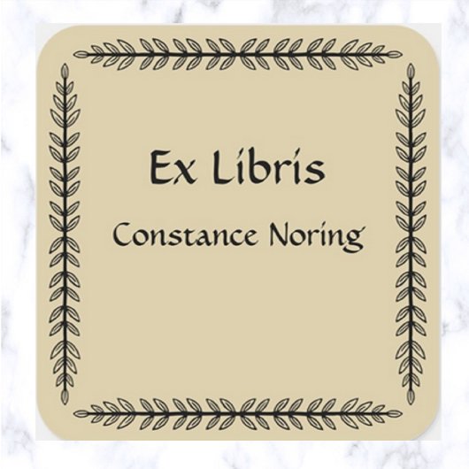 ヴィンテージ離れ蔵書票 スクエアシール