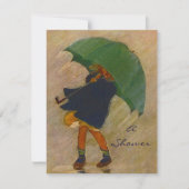 ヴィンテージ雨降りパーティーアナウンス招待状 招待状 (正面)