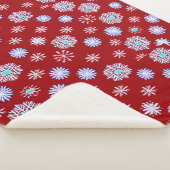 ヴィンテージ雪が赤 シェルパブランケット (3/4)