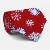 ヴィンテージ雪が赤 ネクタイ (ロール)