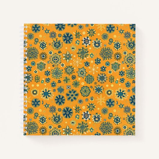 ヴィンテージ雪が黄色 ノートブック (正面)