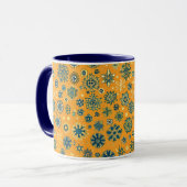 ヴィンテージ雪が黄色 マグカップ (正面左)