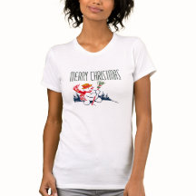 ヴィンテージ雪だるまクリスマスシャツ