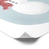 ヴィンテージ雪だるまクリスマスデコールポスター ポスター (角)