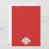 ヴィンテージ雪だるまクリスマスハーフフォールドカード (裏面)