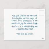 ヴィンテージ雪だるまクリスマス切手 シーズンポストカード (裏面)