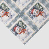 ヴィンテージ雪だるまクリスマス切手 薄葉紙 (詳細)