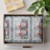 ヴィンテージ雪だるまクリスマス切手 薄葉紙 (ギフト)