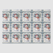 ヴィンテージ雪だるまクリスマス切手 薄葉紙 (正面)