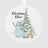 ヴィンテージ雪だるまクリスマス応援 オーナメント (裏面)