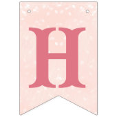 ヴィンテージ雪だるまピンク冬1歳の誕生日 バンティングフラッグ (第2の旗)