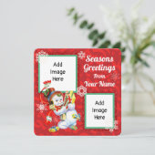 ヴィンテージ雪だるまフラットカードと追加写真 シーズンカード (スタンド正面)