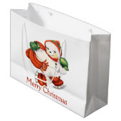 ヴィンテージ雪だるま抱き枕 ラージペーパーバッグ (正面アングル)