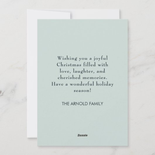 ヴィンテージ雪だるま金ゴールドブルーホワイトクリスマス シーズンカード (裏面)