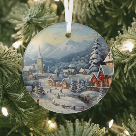 ヴィンテージ雪だるま ガラスオーナメント (インサイチュ)