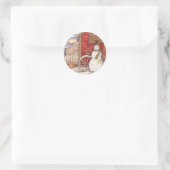 ヴィンテージ雪だるま ラウンドシール (バッグ)