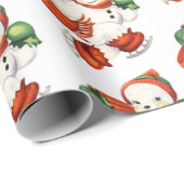 ヴィンテージ雪だるま ラッピングペーパー (ロールコーナー)