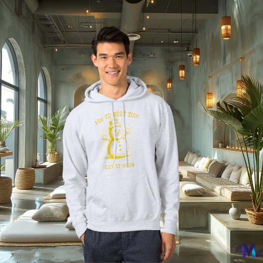 ヴィンテージ雪だるま-レトロハーフトーン金ゴールド パーカ