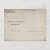 ヴィンテージ雪の中の父クリスマス ポストカード (裏面)