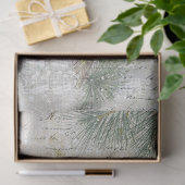 ヴィンテージ雪の冬のクリスマスミュージックコラージュ 薄葉紙 (ギフト)