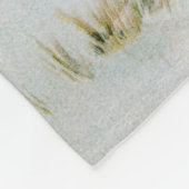 ヴィンテージ雪の冬の景色 フリースブランケット (角)