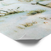 ヴィンテージ雪の冬の景色 ポスター (角)