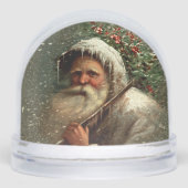 ヴィンテージ雪の古い父クリスマススノーグローブ (正面)