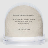 ヴィンテージ雪の古い父クリスマススノーグローブ (裏面)