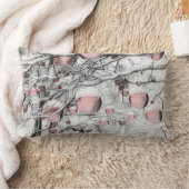 ヴィンテージ雪の木とオーナメントスケッチ ランバークッション (ブランケット)