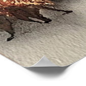 ヴィンテージ雪の村のポスター ポスター (角)