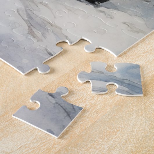 ヴィンテージ雪の通りシーン1930のクリスマス ジグソーパズル (側面)