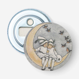 ヴィンテージ雪小妖精や小人オンザムーン 栓抜き