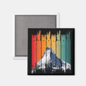 ヴィンテージ雪山登山者ギフト マグネット (正面/裏面)