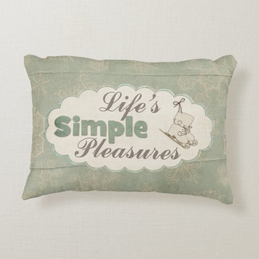 ヴィンテージ雪氷雪氷滑りかわいい冬の引用文 アクセントクッション (裏面)