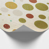 ヴィンテージ雪片と水玉模様ラッピング紙 ラッピングペーパー (角)