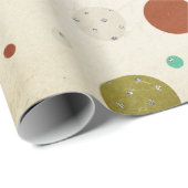 ヴィンテージ雪片と水玉模様ラッピング紙 ラッピングペーパー (ロールコーナー)