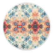 ヴィンテージ雪片パターン – セラミックノブ (正面)