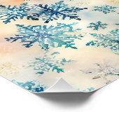 ヴィンテージ雪片パターン – ポスター (コーナー)