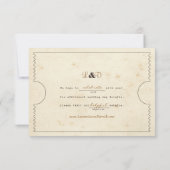 ヴィンテージ電信チケットLibs応答カード 出欠カード (裏面)