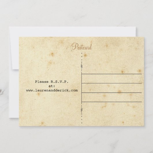 ヴィンテージ電信招待状葉書 招待状 (裏面)